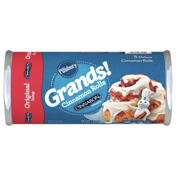 slide 1 of 1, Pillsbury Grands! Refrigerated Cinnabon Cinnamon Rolls with Icing, 17.5 oz