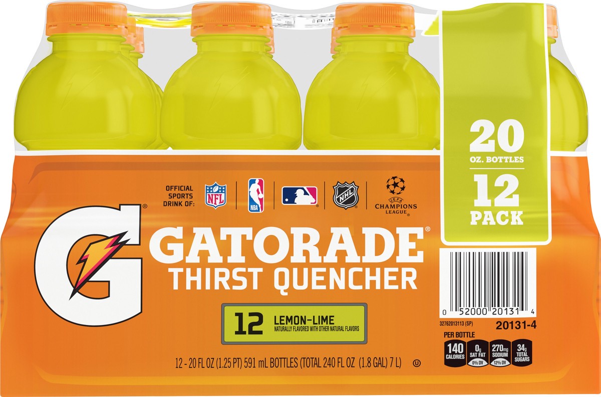 slide 3 of 6, Gatorade 12 Pack Lemon-Lime Thirst Quencher 12 ea - 12 ct, 12 ct