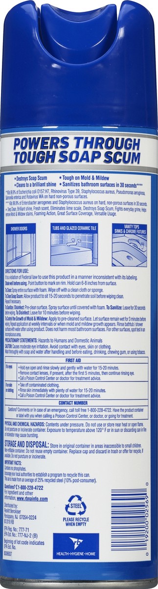 slide 2 of 10, Lysol Power Foam Bathroom Cleaner, Max Cover, For Cleaning Bathrooms, Showers, Tubs, 24oz, 24 oz