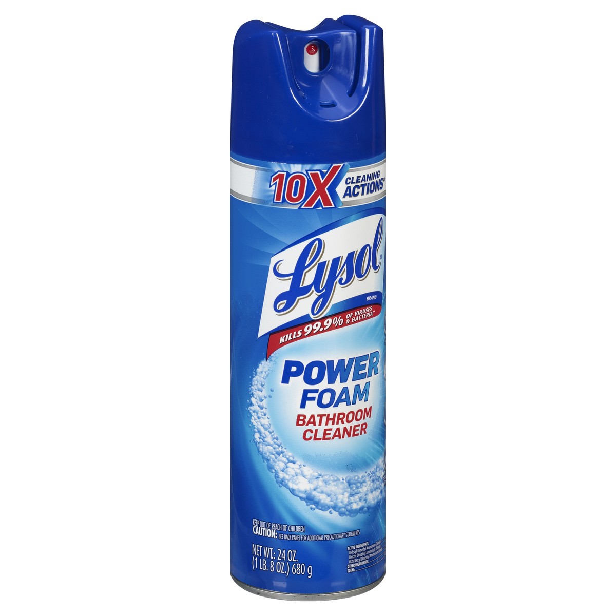 slide 4 of 10, Lysol Power Foam Bathroom Cleaner, Max Cover, For Cleaning Bathrooms, Showers, Tubs, 24oz, 24 oz