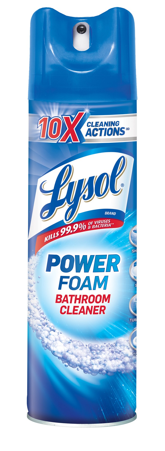 slide 1 of 10, Lysol Power Foam Bathroom Cleaner, Max Cover, For Cleaning Bathrooms, Showers, Tubs, 24oz, 24 oz