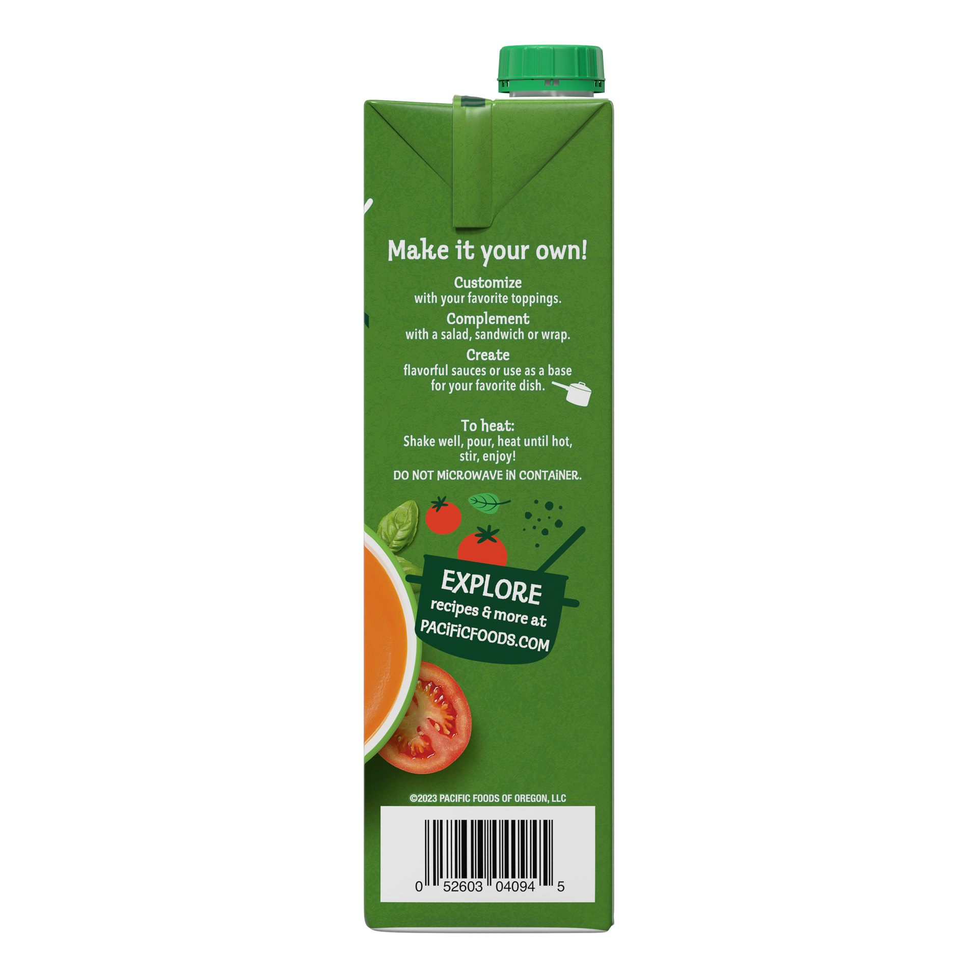 slide 3 of 5, Pacific Foods Organic Tomato Basil Soup, Plant Based, 32 oz Carton, 32 oz