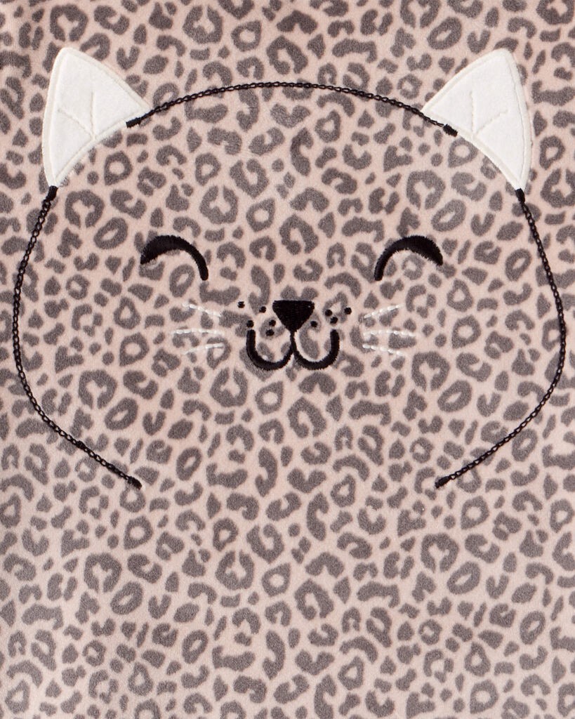 slide 2 of 3, Carter's Carters Toddler Girl Leopard DreamPlush Long-Sleeve Snug Fit 2-Piece Pajamas - Brown Brown 3T, 2 pc