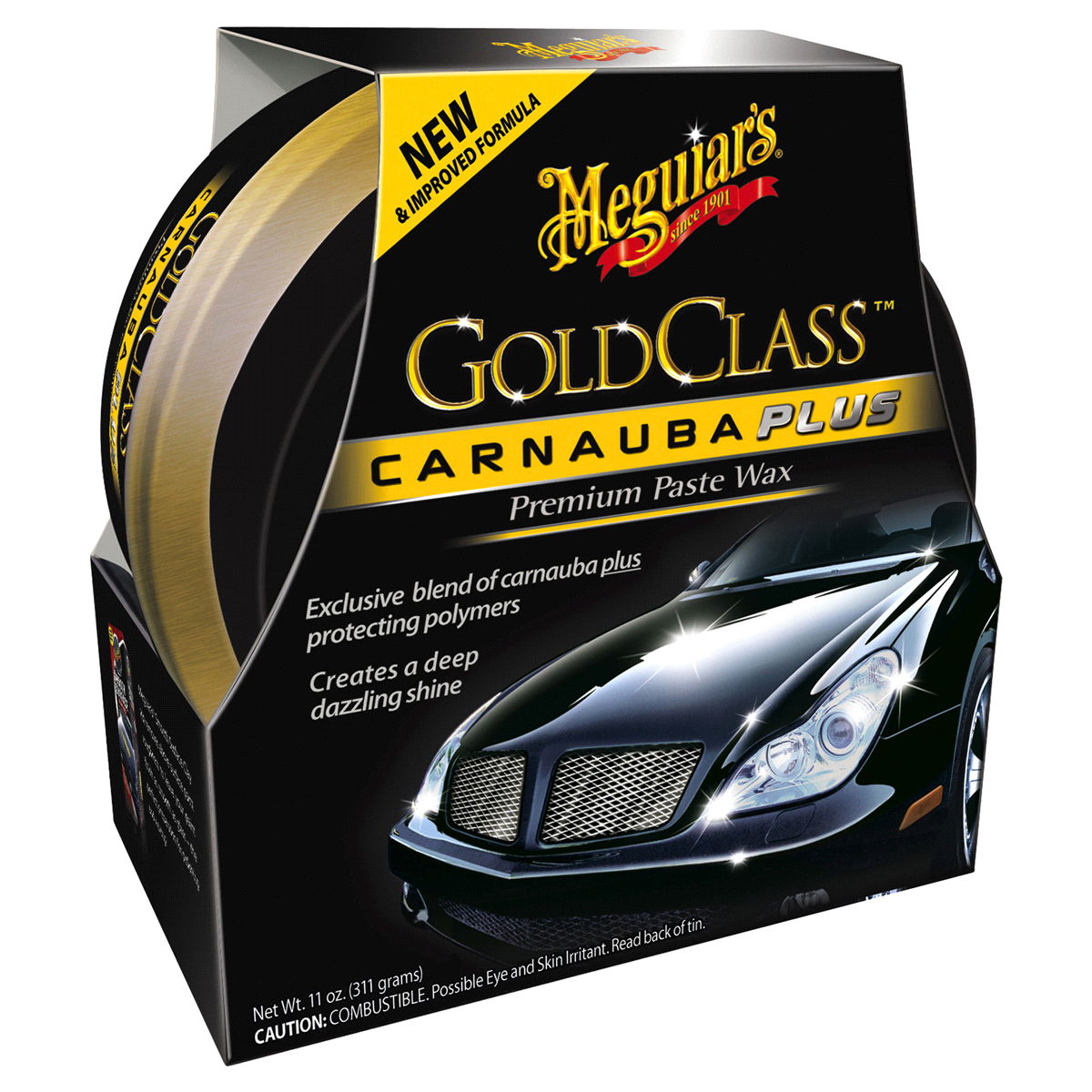 slide 2 of 2, Meguiar's Gold Class Carnauba Plus Premium Paste Car Wax, 14 oz