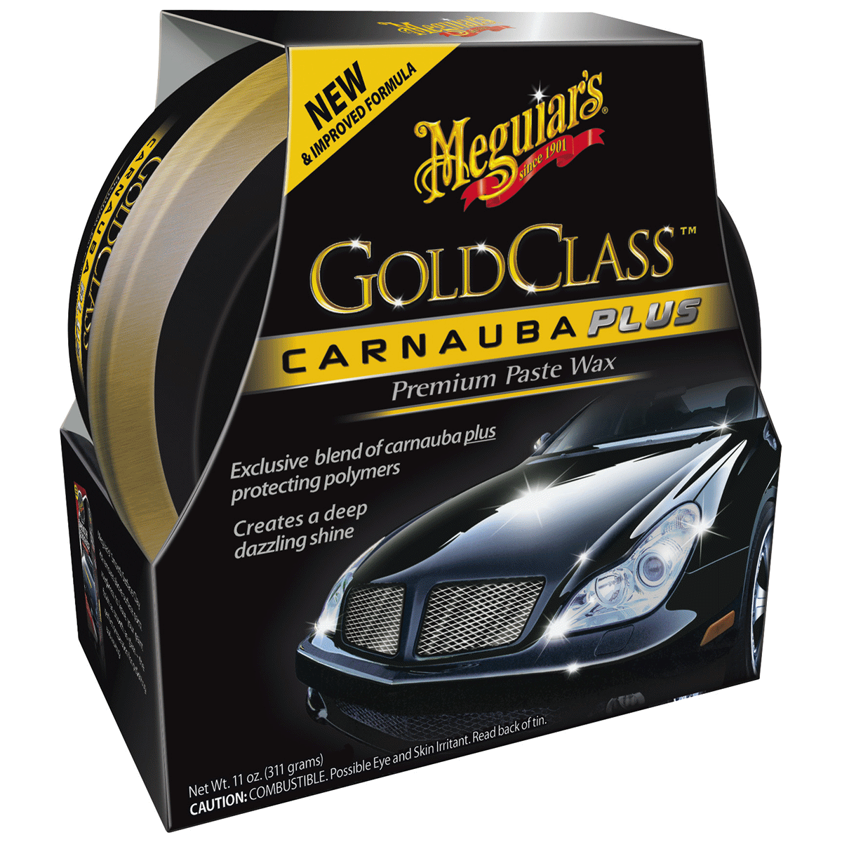 slide 1 of 2, Meguiar's Gold Class Carnauba Plus Premium Paste Car Wax, 14 oz