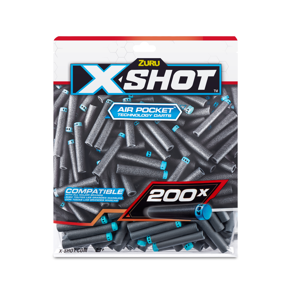 slide 2 of 2, X-Shot Air Pocket Technology Refill Darts, 200 ct