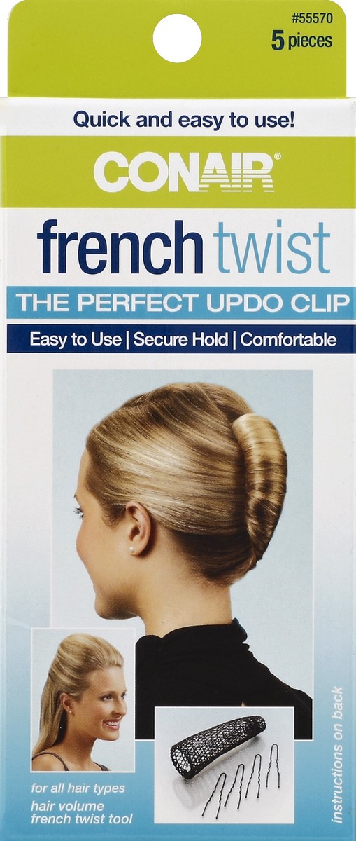 slide 4 of 4, Conair French Twist Clip Kit, 12 ct