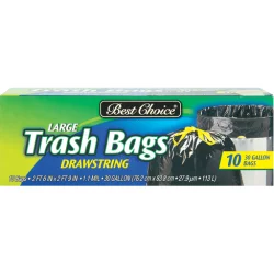 Best Choice Large Drawstring Trash Bags