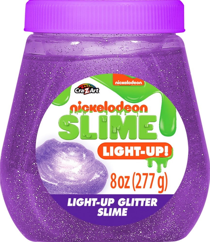 slide 1 of 1, Cra-Z-Art Nickelodeon Light-Up Glitter Slime, 8 oz