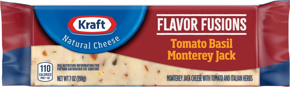 slide 3 of 12, Kraft Tomato Basil Monetary Jack Cheese 7 oz, 7 oz