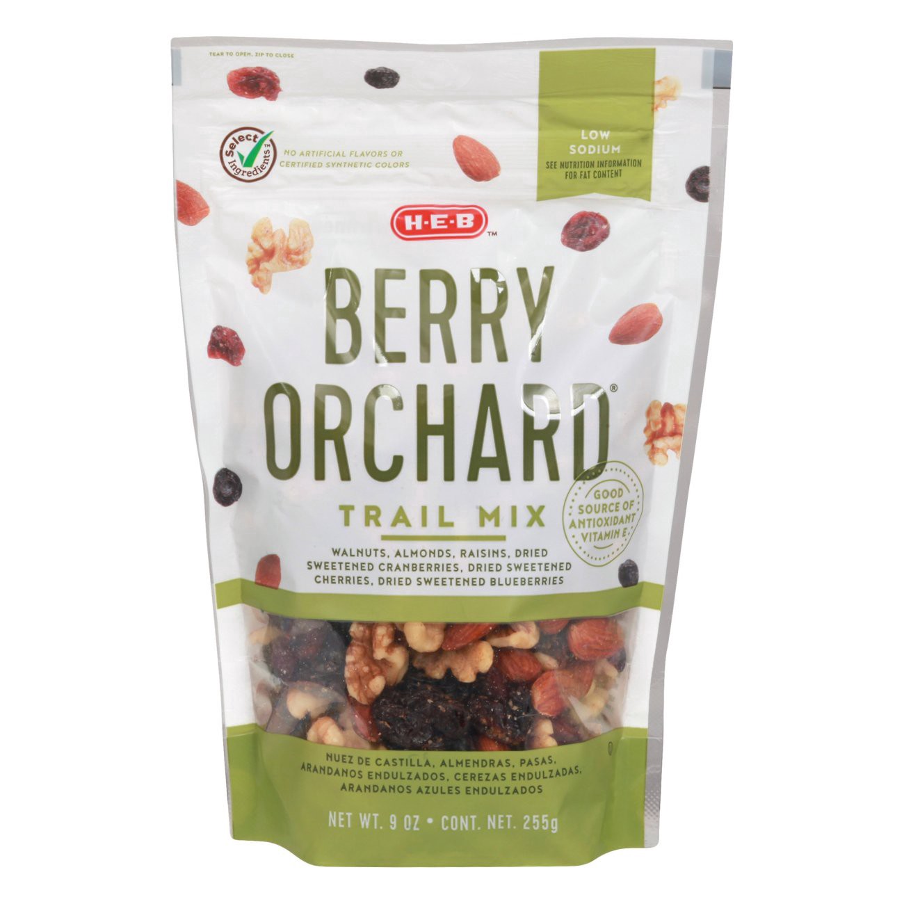 slide 1 of 1, H-E-B Berry Orchard Trail Mix, 9 oz