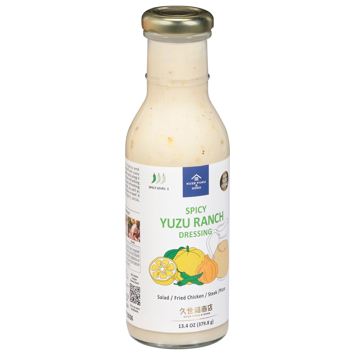 slide 2 of 15, Kuze Fuku & Sons Spicy Spicy Yuzu Ranch Dressing 13.4 oz, 13.4 oz
