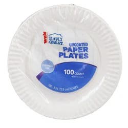 Weis Quality Uncoated 9in 100CT Paper Plates