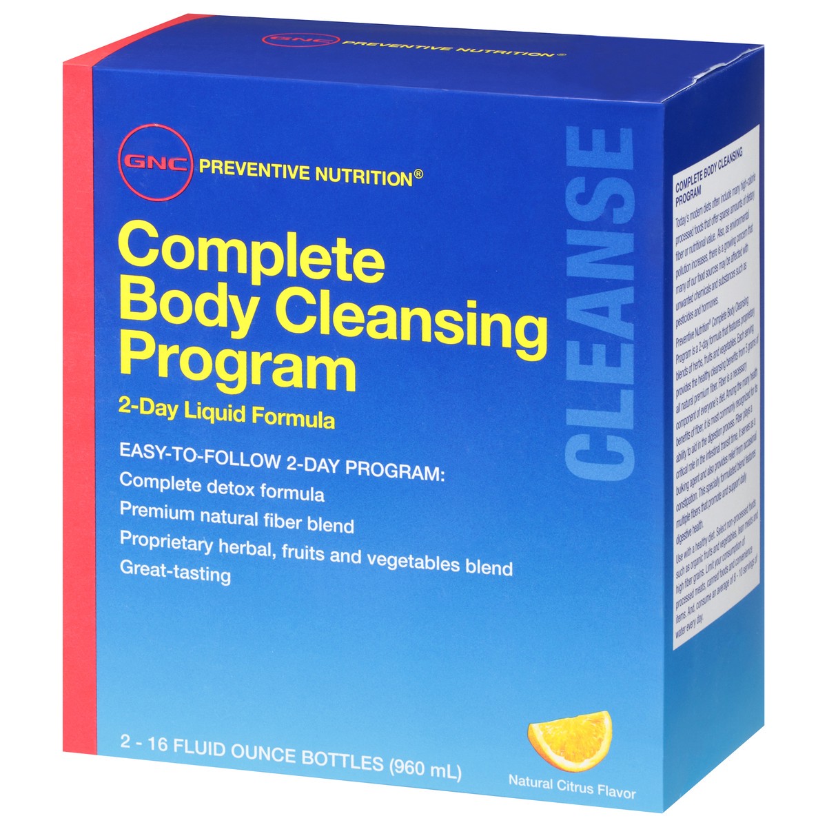 slide 3 of 9, GNC Preventive Nutrition Complete Natural Citrus Flavor Body Cleansing Program 2 - 16 fl oz Bottles, 2 ct