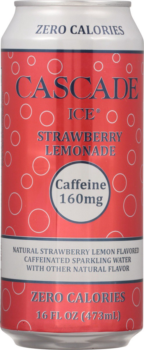 slide 9 of 9, Cascade Ice Strawberry Lemonade Caffeinated Sparkling Water - 16 fl oz, 16 fl oz