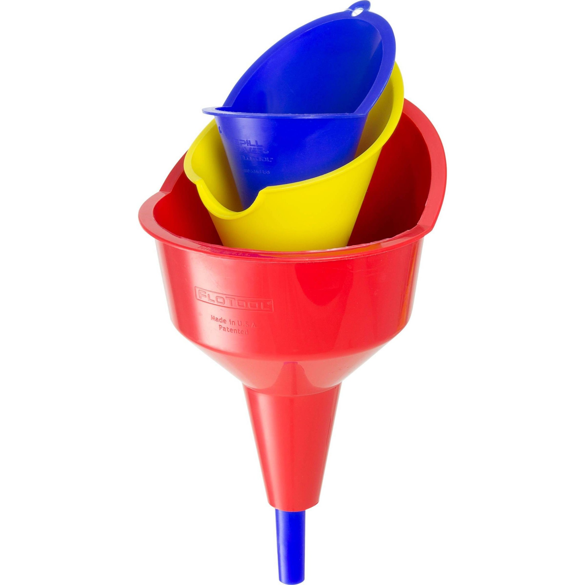 slide 1 of 1, FloTool 3pc Automotive Funnels Red, 3 ct