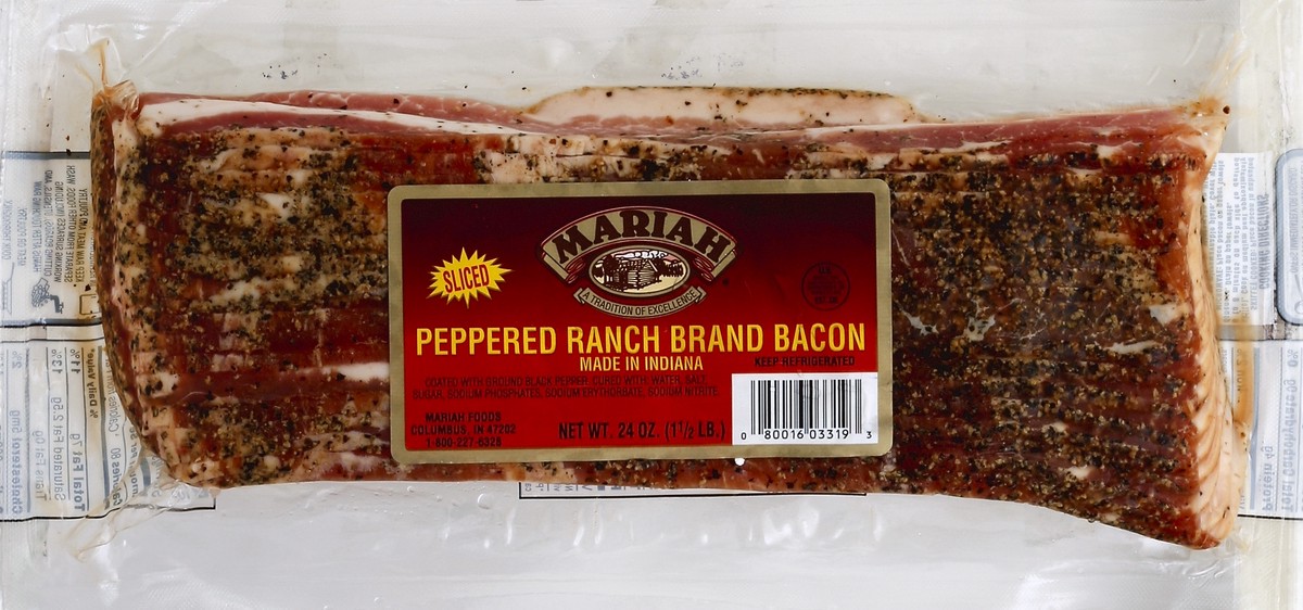 slide 1 of 5, Mariah Peppered Ranch Bacon, 24 oz