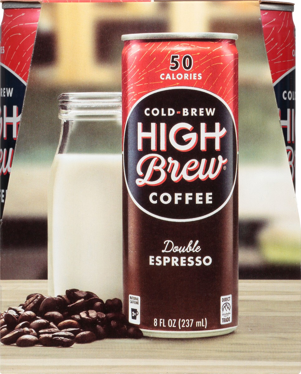 slide 12 of 13, High Brew Cold-Brew Double Espresso Coffee - 4 ct, 4 ct