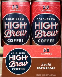 High Brew Cold-Brew Double Espresso Coffee - 4 ct
