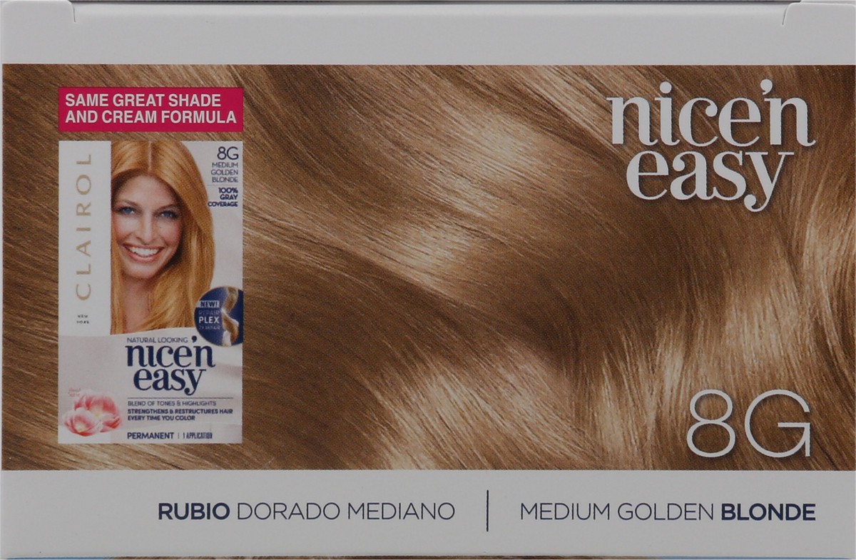 slide 6 of 10, Clairol Nice 'N Easy 8G Medium Golden Blonde, 1 ct