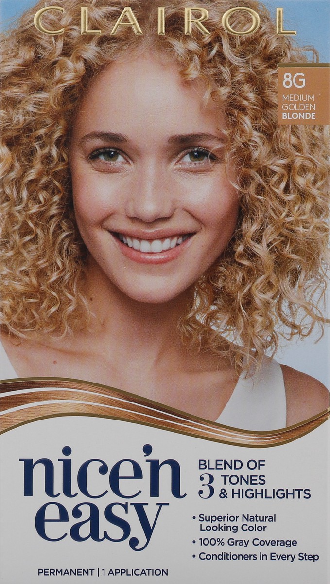 slide 7 of 10, Clairol Nice 'N Easy 8G Medium Golden Blonde, 1 ct