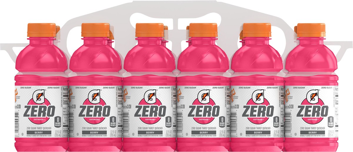 slide 2 of 3, Gatorade Zero Zero Sugar Thirst Quencher Berry 12 Fl Oz 12 Count, 12 ct