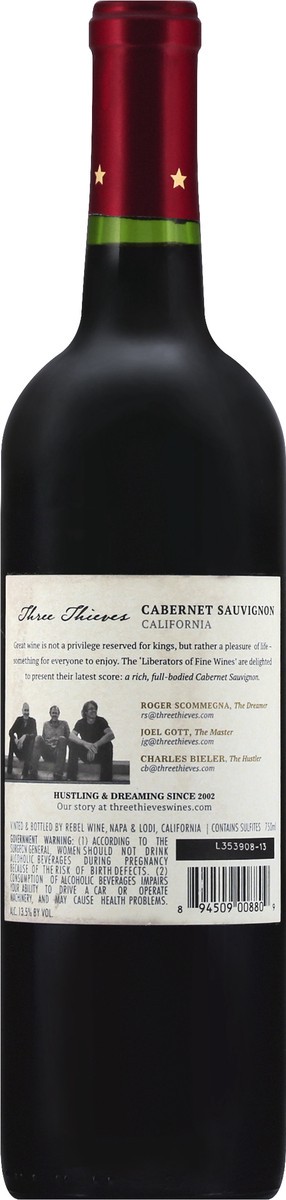 slide 6 of 11, Three Thieves 2018 California Republic Cabernet Sauvignon 750 ml, 750 ml