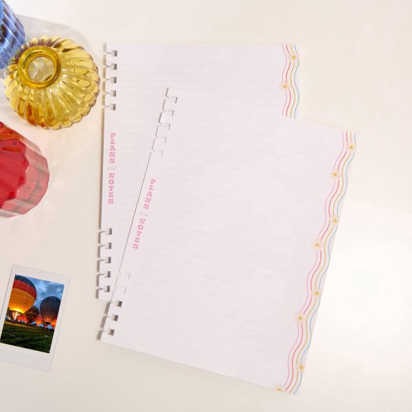 slide 3 of 10, Happy Planner Classic Customizable Spiral 40-Sheet Filler Paper, 7"" x 9-1/4"", Blooming Brights, 1 ct