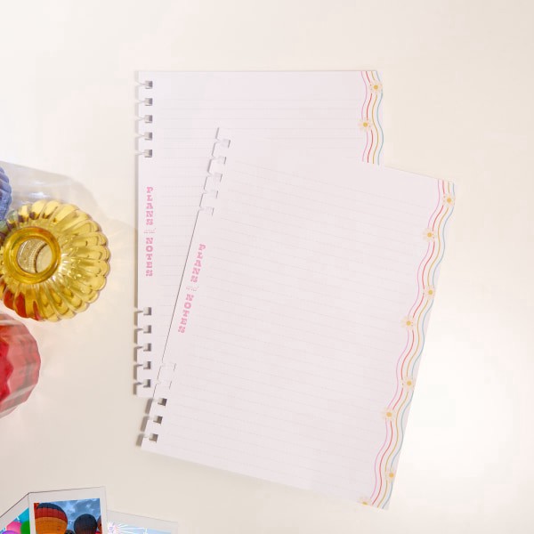 slide 10 of 10, Happy Planner Classic Customizable Spiral 40-Sheet Filler Paper, 7"" x 9-1/4"", Blooming Brights, 1 ct