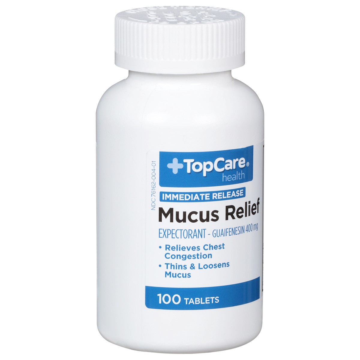 slide 5 of 9, TopCare Health Immediate Release Mucus Relief Tablets, 100 ct