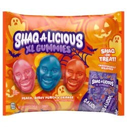 SHAQ-A-LICIOUS XL GUMMIES Original Flavor Snack Size, Halloween Candy Bag, 8.5 oz