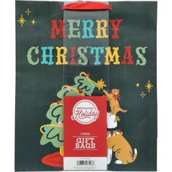 Destination Holiday Christmas Pets Large Gift Bag Set, 2 ct