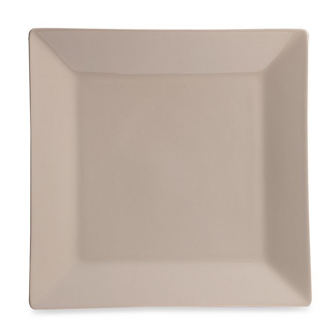 slide 1 of 1, Real Simple Square Dinner Plate - Taupe, 1 ct