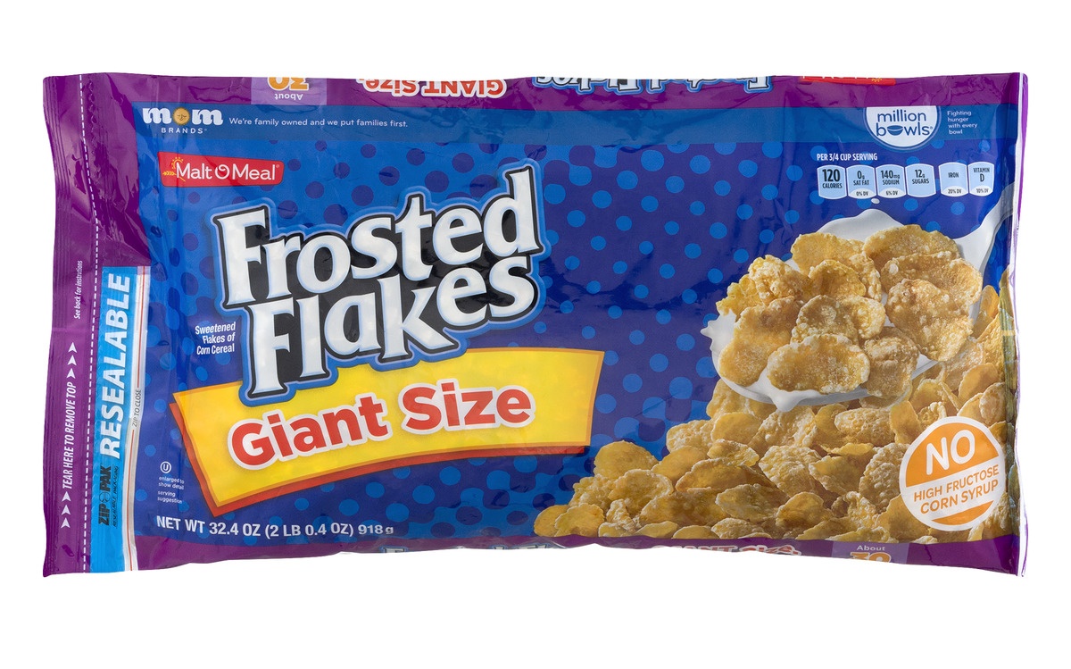 slide 1 of 6, Malt-O-Meal Frosted Flakes Giant Size, 32.4 oz