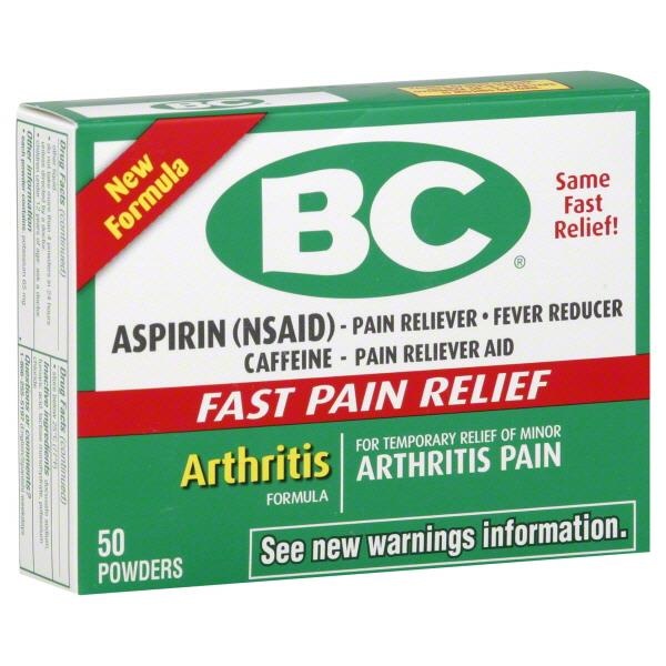 slide 1 of 1, BC Aspirin Arthritis Pain Relief Powders, 50 ct