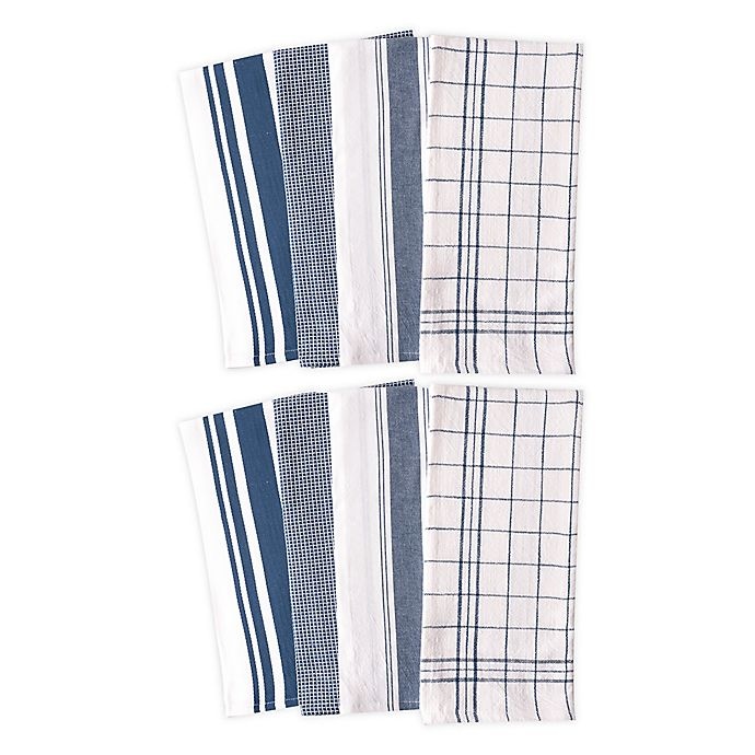 slide 1 of 2, Artisanal Kitchen Supply All Purpose Kitchen Towels - Navy, 8 ct