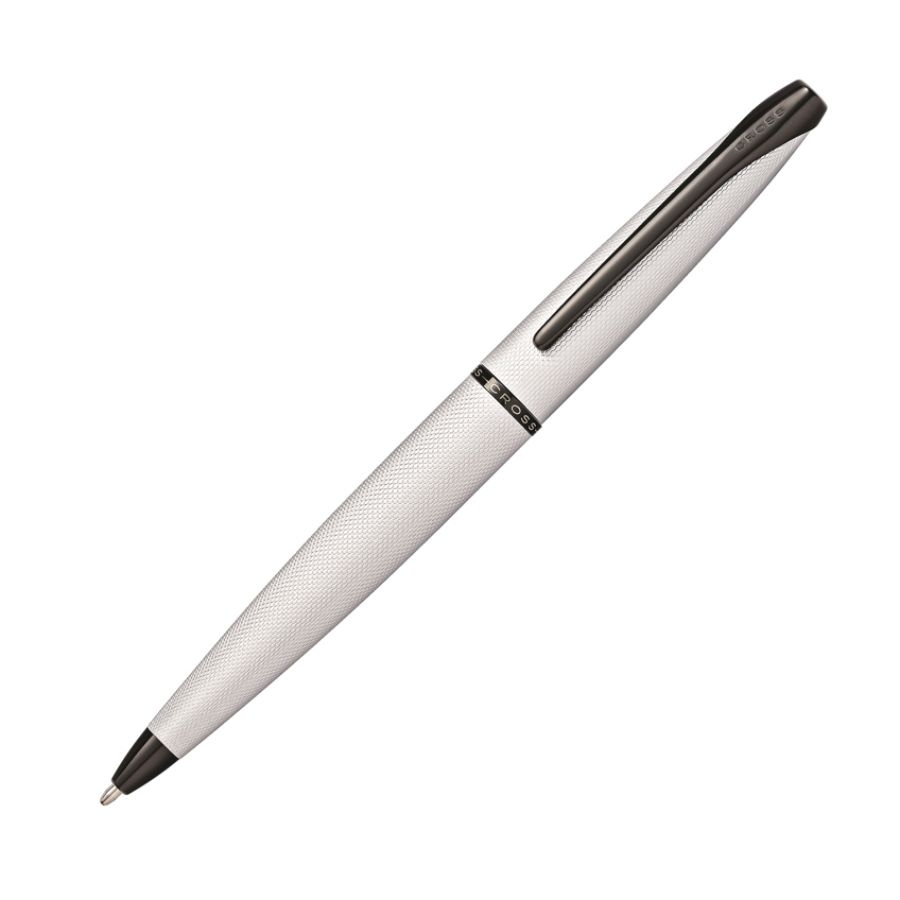 slide 4 of 4, Cross Atx Brushed Ballpoint Pen, Medium Point, 1.0 Mm, Brushed Chrome Barrel, Black Ink, 1 ct