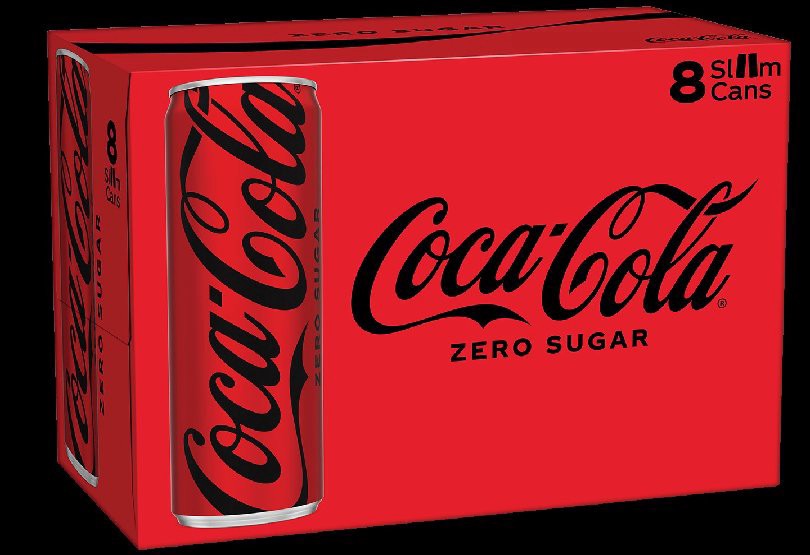 slide 1 of 1, Coca-Cola Zero Sugar Cans, 12 fl oz, 8 Pack, 8 ct