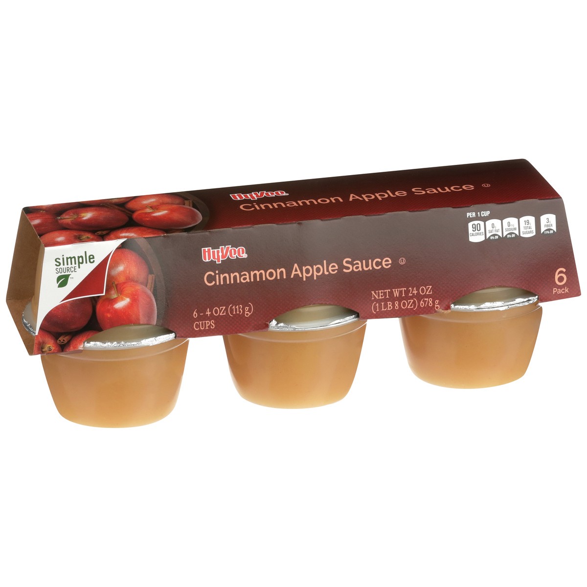 slide 5 of 8, Hy-vee Cinnamon Apple Sauce - 4 oz, 4 oz