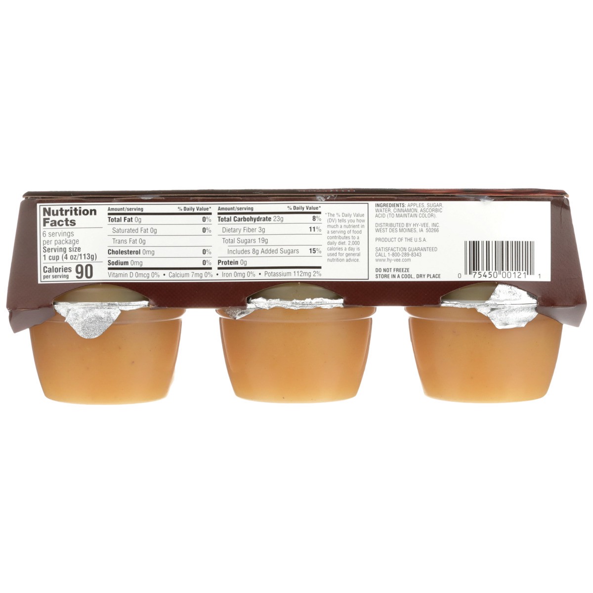 slide 2 of 8, Hy-vee Cinnamon Apple Sauce - 4 oz, 4 oz