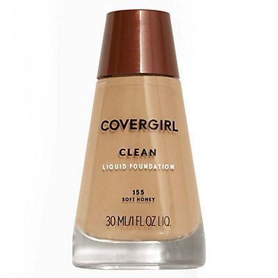 slide 1 of 1, Covergirl Clean Liquid Makeup, Soft Honey Warm 155, 1 oz