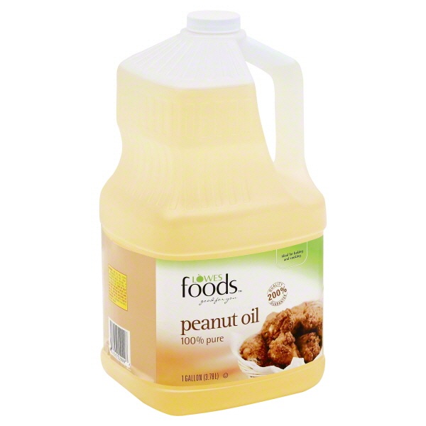 slide 1 of 1, Lowes Foods Peanut Oil 100% Pure, 128 oz