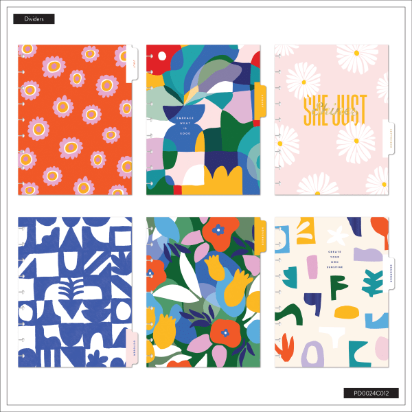 slide 6 of 10, 2025-2026 Happy Planner Monthly/Weekly Classic Happy Planner, 7"" x 9-1/4"", Mod Mosaics, July 2025 To June 2026, PD0024C012, 1 ct