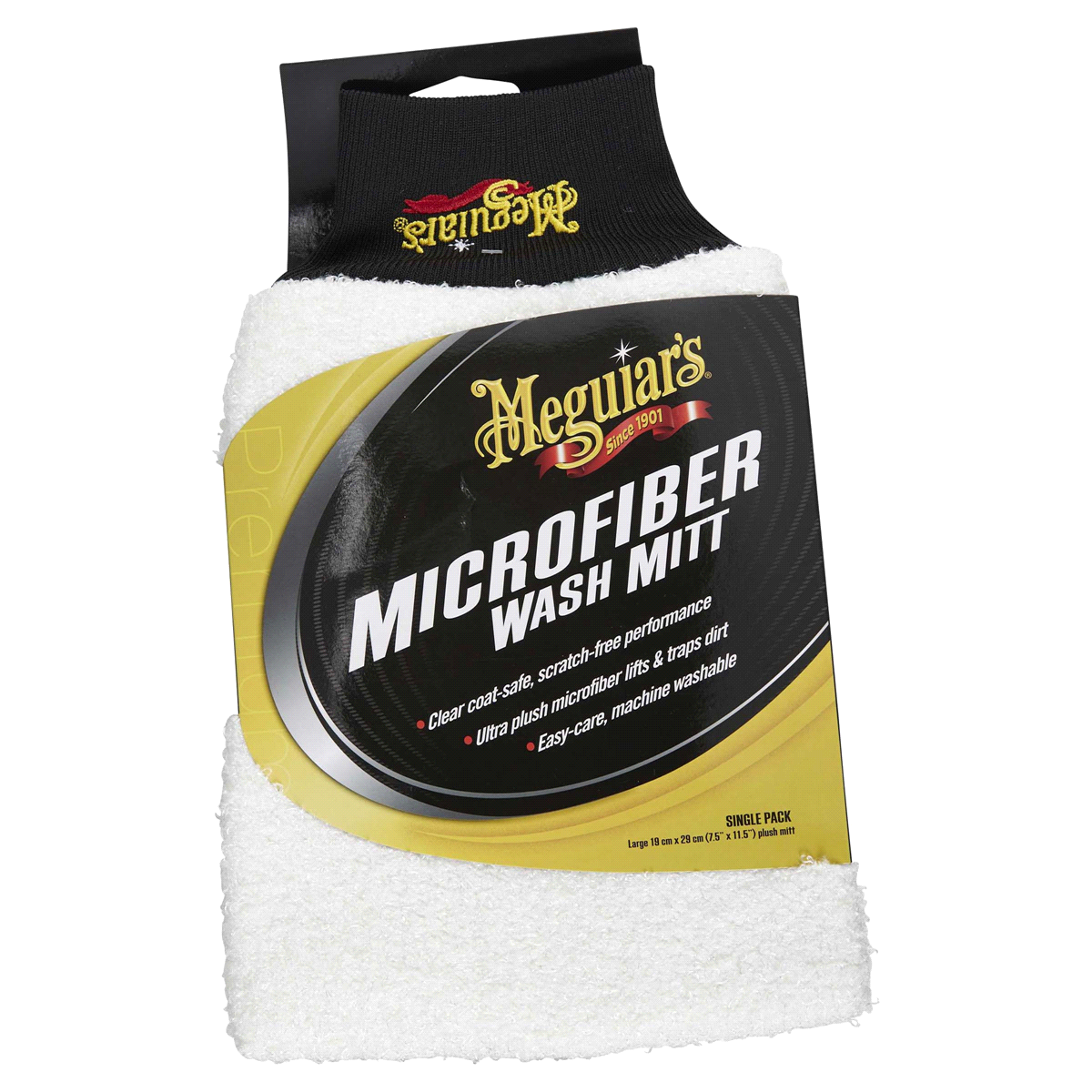 slide 1 of 1, Meguair's Microfiber Wash Mitt, Large, 1 ct