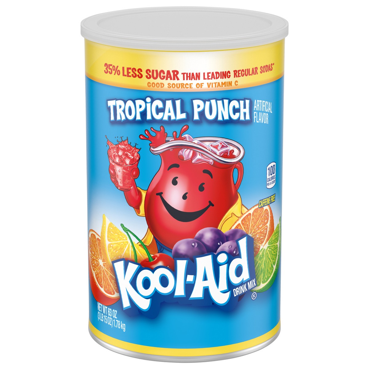 slide 1 of 9, Kool-Aid Tropical Punch Drink Mix 63 oz, 63 oz