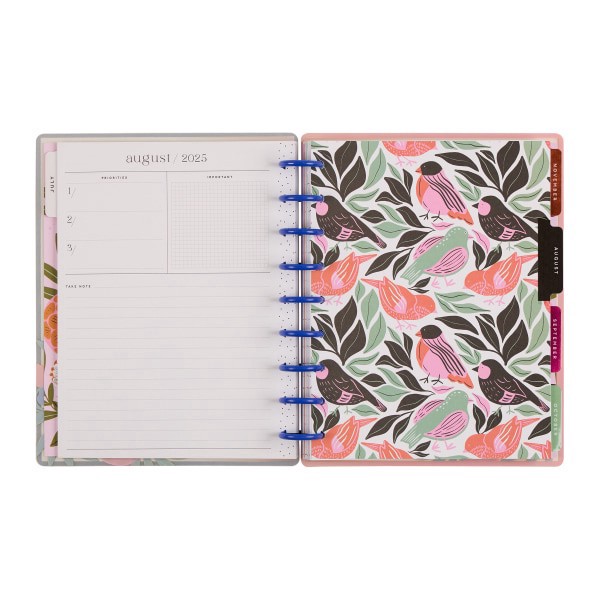 slide 7 of 10, 2025-2026 Happy Planner Monthly/Weekly Classic Happy Planner, 7"" x 9-1/4"", Feathered Flora, July 2025 To June 2026, PD0024C035, 1 ct