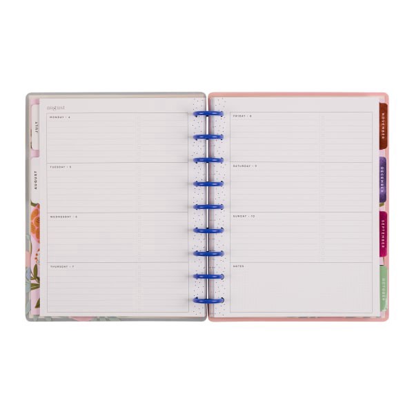 slide 9 of 10, 2025-2026 Happy Planner Monthly/Weekly Classic Happy Planner, 7"" x 9-1/4"", Feathered Flora, July 2025 To June 2026, PD0024C035, 1 ct
