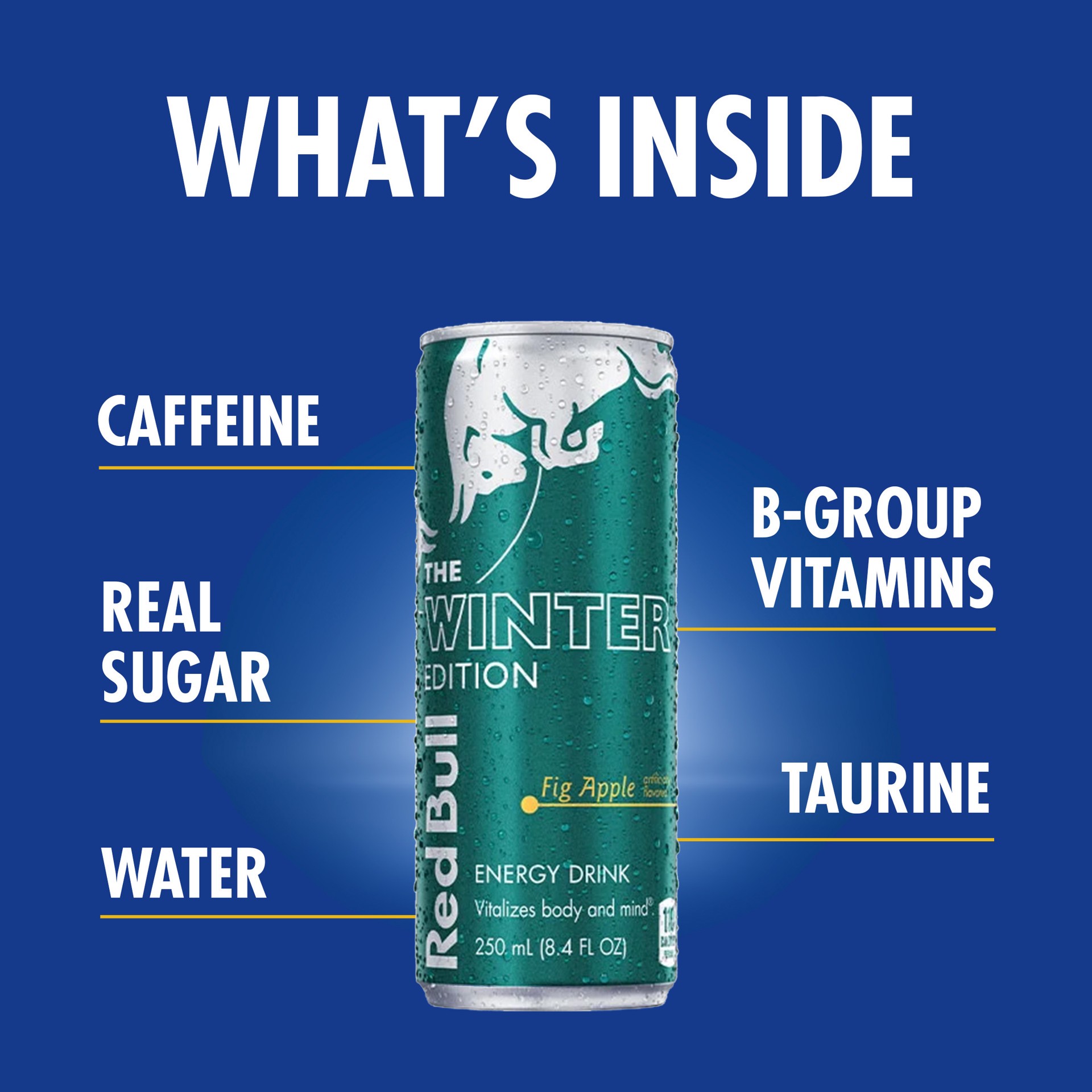 slide 4 of 4, Red Bull Energy Drink, Fig Apple Winter Edition- 8.4 fl oz, 8.4 fl oz