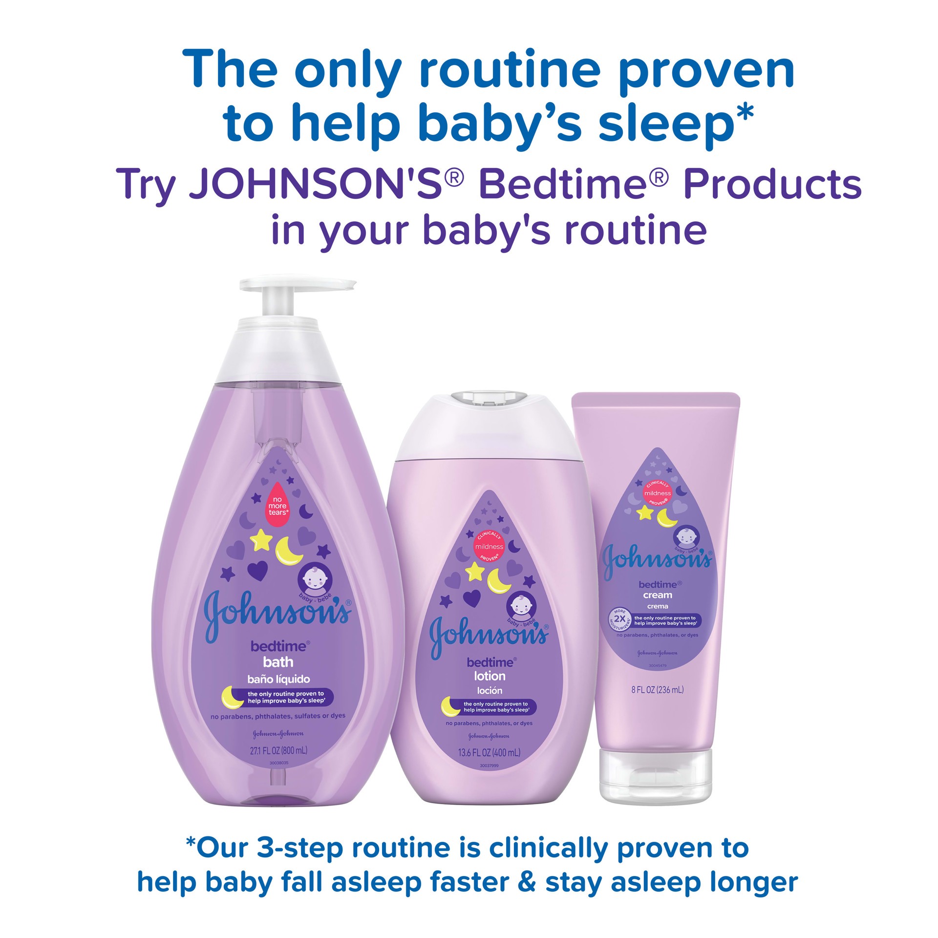 slide 6 of 10, Johnson's Bedtime Baby Bath with Soothing NaturalCalm Aromas, Hypoallergenic & Tear-Free Liquid Baby Bath Formula, No Parabens, Sulfates, Dyes, or Phthalates, 13.6 fl. oz, 13.60 fl oz