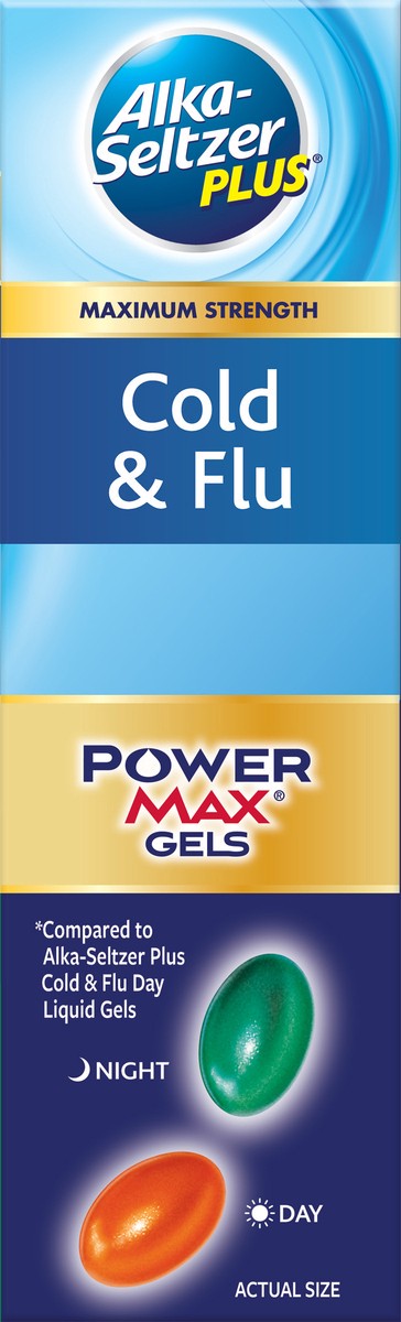 slide 7 of 8, Alka-Seltzer PowerMax Gels Day/Night Cold & Flu, 36 ct